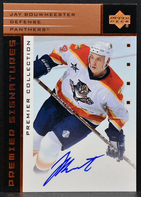 2002-03 UD Premier Collection Signatures Bronze Jay Bouwmeester Auto 1184