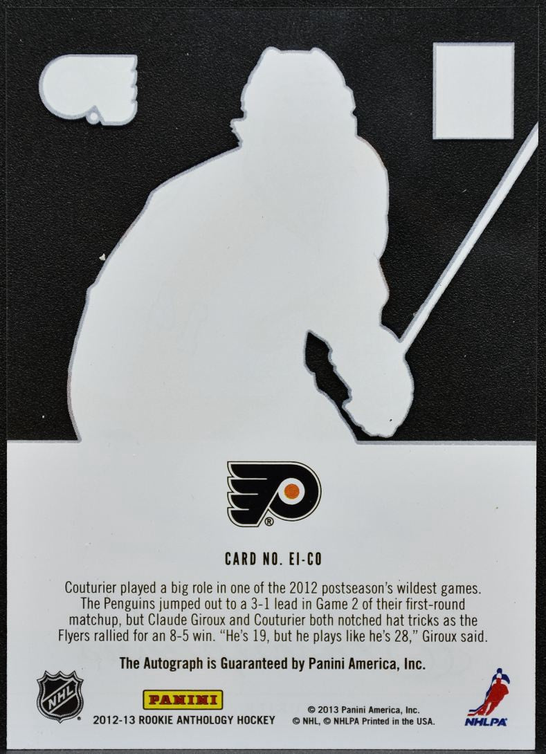 2012-13 Panini Elite Inscriptions Sean Couturier EI-CO Auto 5945