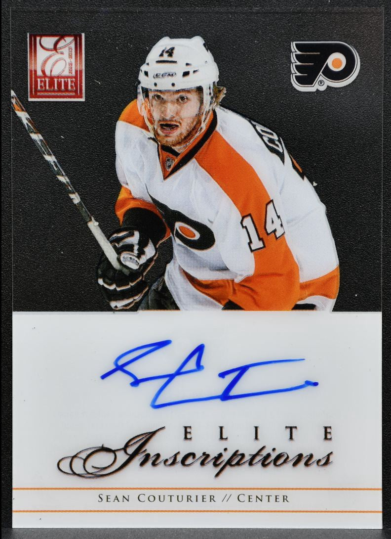 2012-13 Panini Elite Inscriptions Sean Couturier EI-CO Auto 5945