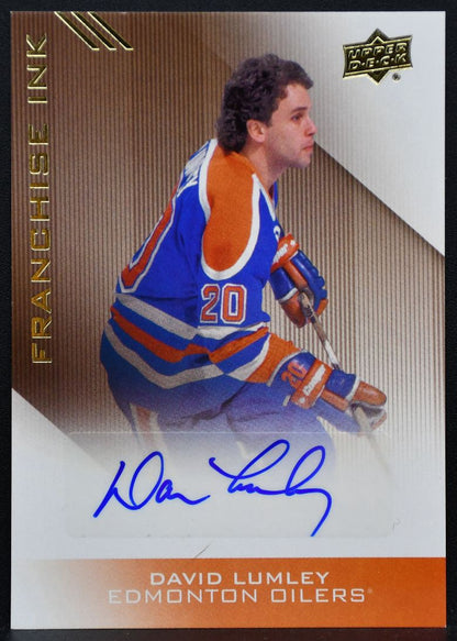 2013-14 UD Edmonton Oilers Franchise Ink David Lumley FI-DL Oilers Auto 9093
