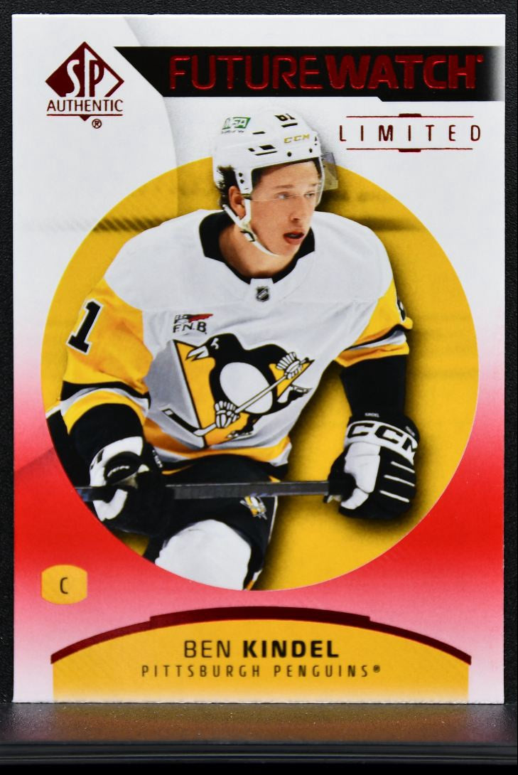 2025-26 SP Authentic Future Watch Limited Red Ben Kindel 177 Penguins RC 9256