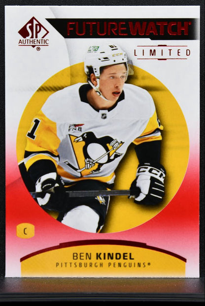 2025-26 SP Authentic Future Watch Limited Red Ben Kindel 177 Penguins RC 9256