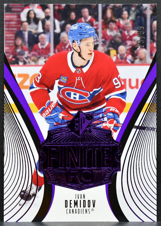 2025-26 SPx Finite Rookie Purple Ivan Demidov 36 Montreal Canadiens /99 7989