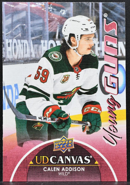 2021-22 Upper Deck Series 1 UD Canvas Young Guns Calen Addison C108 Wild RC 3628