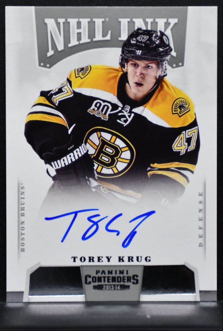 2013-14 Panini Contenders NHL Ink Torey Krug I-TK Boston Bruins Auto 3704