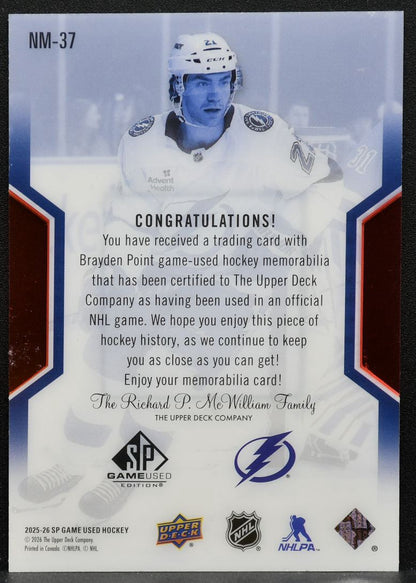 2025-26 SP Game Used NHL Masters Jersey Brayden Point Lightning Jersey 6781