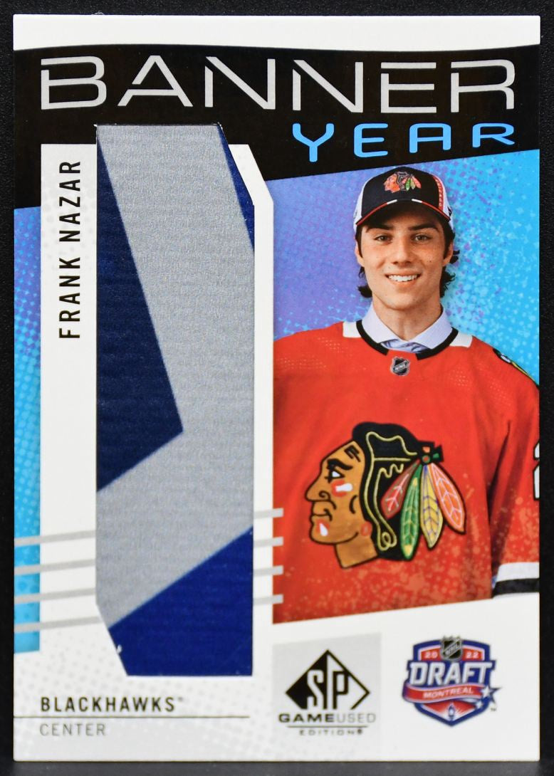 2025-26 SP Game Used NHL Draft Banner Year Relics Nazar Blackhawks Patch 3077