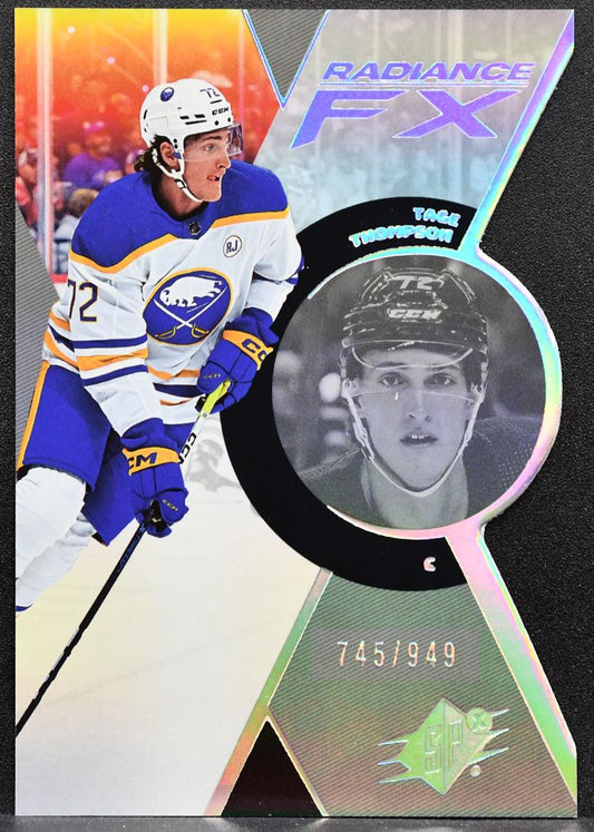 2023-24 SPx Radiance FX Tage Thompson RFX-48 Buffalo Sabres 745/949 7733