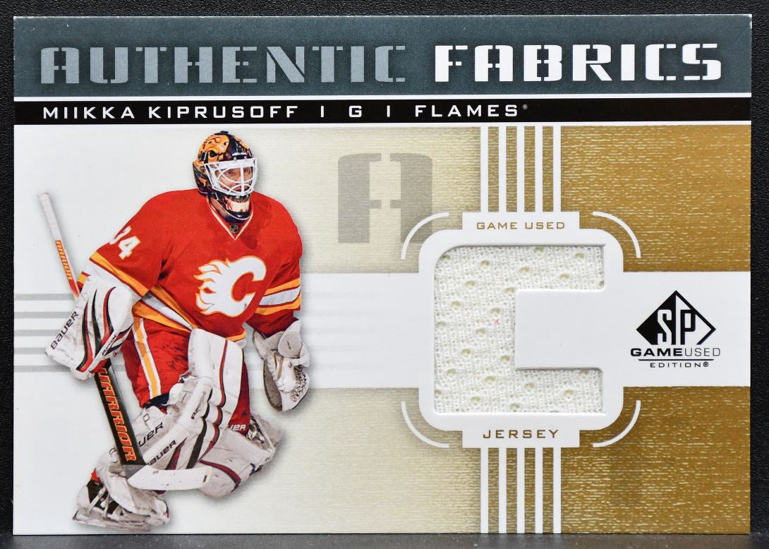 2011-12 SP Game Used Authentic Fabrics Miikka Kiprusoff AF-MK Flames Jersey 6519