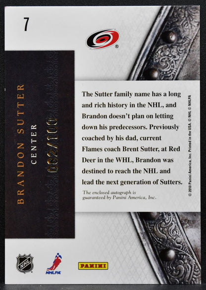 2010-11 Panini Crown Royale Scratching the Surface Signatures Sutter Auto 7408