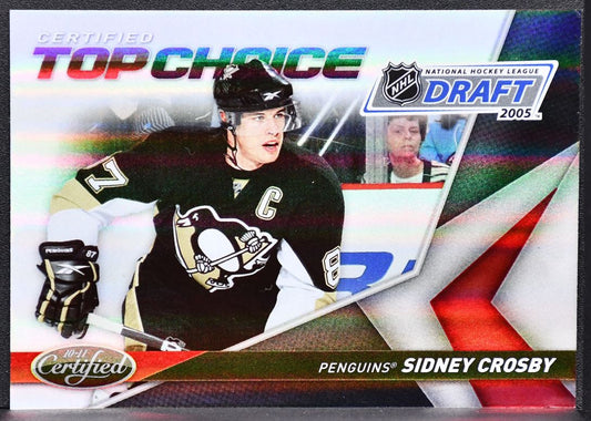2010-11 Panini Certified Top Choice Mirror Red Sidney Crosby 5 Penguins 117/250 4732