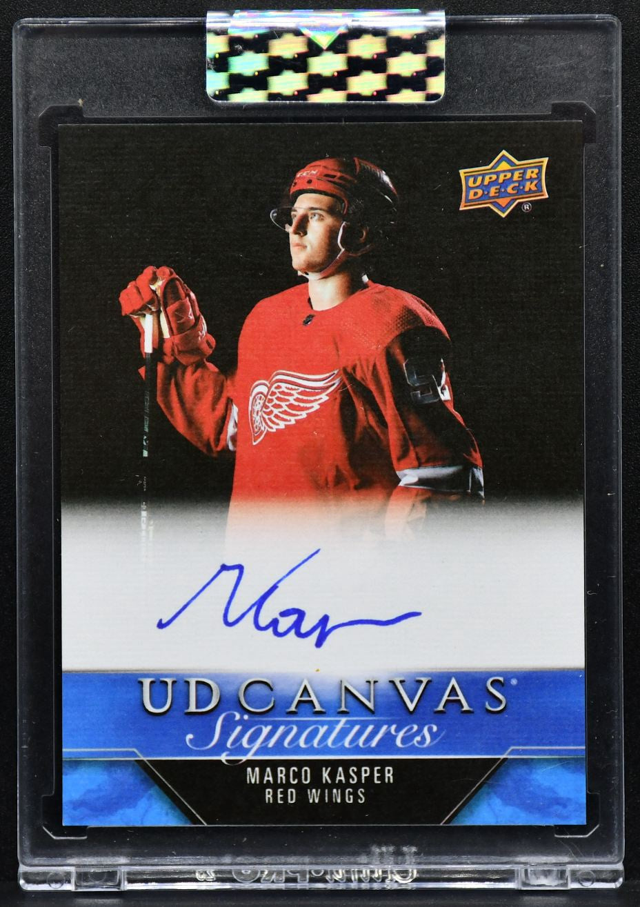 2023-24 UD Clear Cut Canvas Signatures Marco Kasper CS-MK Detroit Red Wings Auto