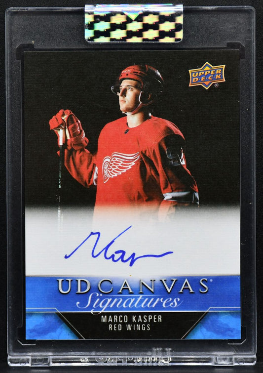 2023-24 UD Clear Cut Canvas Signatures Marco Kasper CS-MK Detroit Red Wings Auto