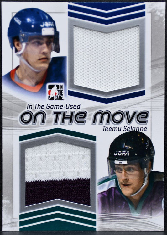 2014-15 In The Game-Used On The Move Jersey Teemu Selanne Jets/Ducks Jersey 0177