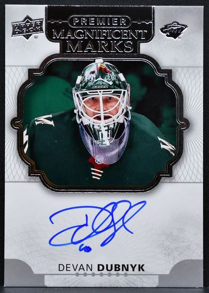 2017-18 Upper Deck Premier Magnificent Marks Devan Dubnyk MM-DD Wild Auto 1939