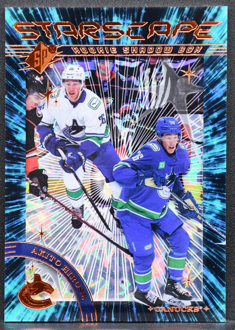 2023-24 SPx Starscape Rookie Shadow Box Akito Hirose SS-21 Vancouver Canucks RC