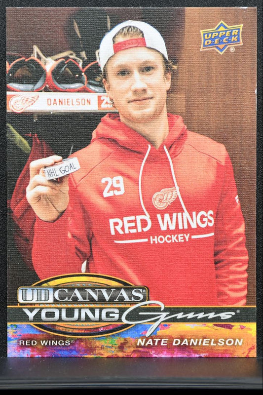 2025-26 UD Extended Series UD Canvas Young Guns Nate Danielson Red Wings RC 3277