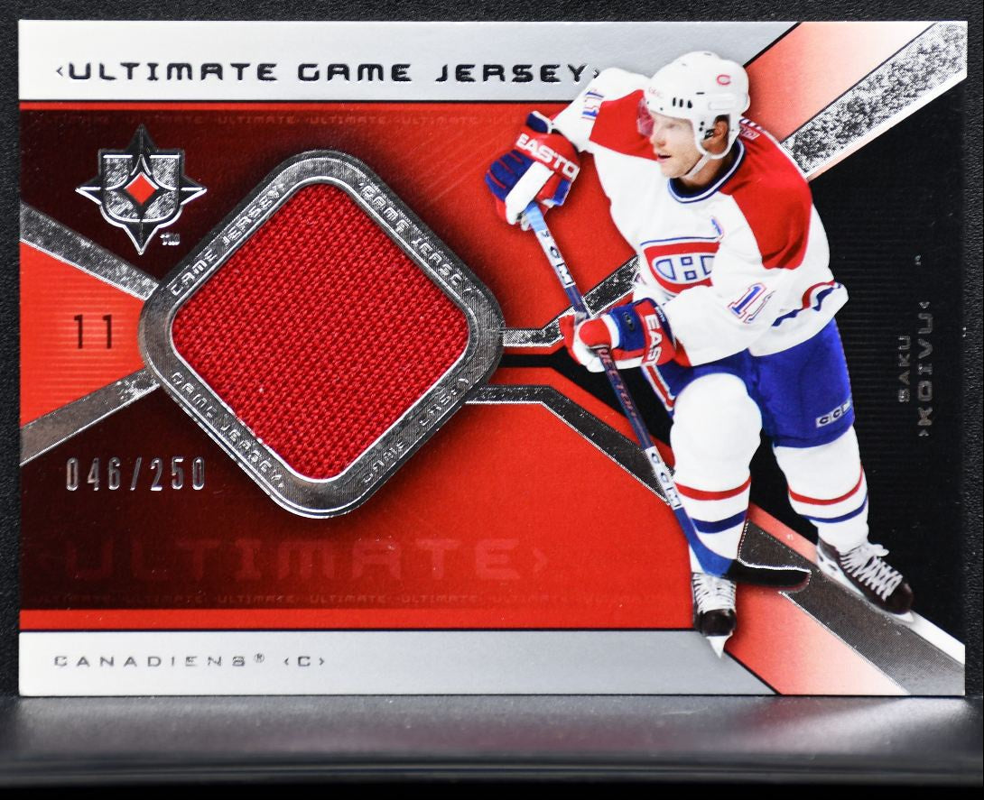 2004-05 UD Ultimate Collection Jerseys Saku Koivu UGJ-SK /250 Jersey 7499