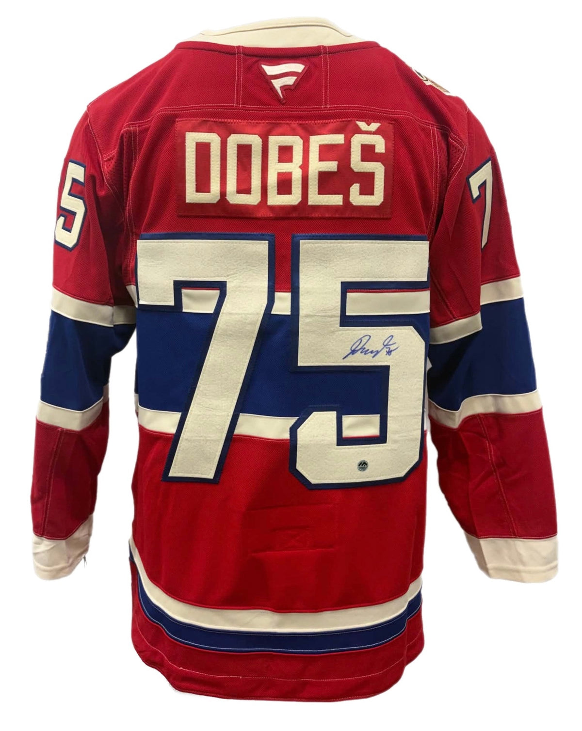 Jakub Dobes autographed Outdoor heritage Game Fanatic Premium Jersey