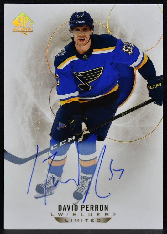 2020-21 SP Authentic Limited Autographs David Perron 78 Blues Auto 6467
