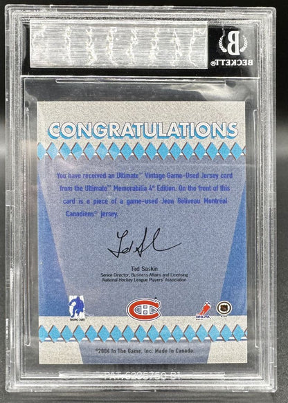 2003-04 Fourth Edition Vintage Jean Beliveau 4378 Montreal Canadiens /40 Jersey