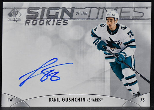 23-24 SP Authentic Sign of the Times RC Danil Gushchin SOTTR-DG Sharks RC Auto 5785