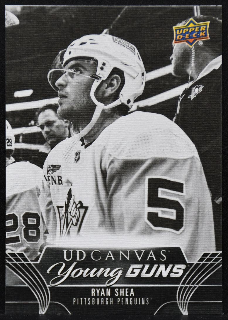 23-24 UD Extended Series UD Canvas Young Guns Ryan Shea C374 Penguins RC 3315