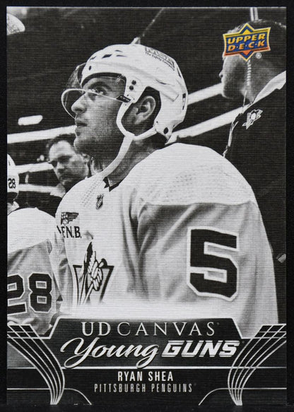 23-24 UD Extended Series UD Canvas Young Guns Ryan Shea C374 Penguins RC 3315