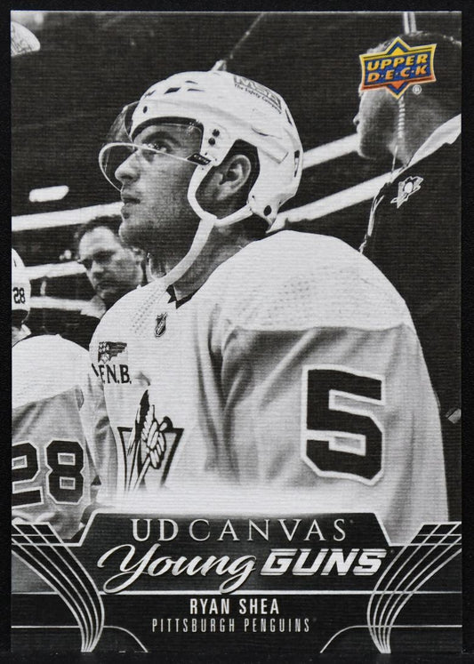 23-24 UD Extended Series UD Canvas Young Guns Ryan Shea C374 Penguins RC 3315