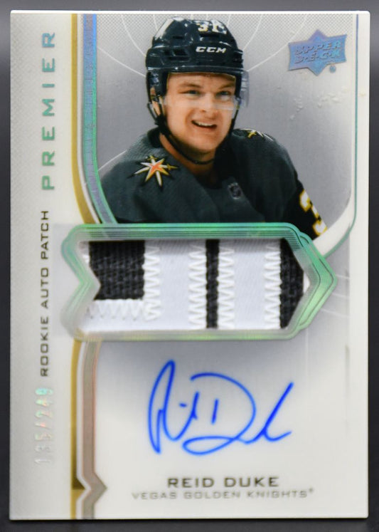 2020-21 UD Premier Duke AR-RD Vegas Golden Knights RC Auto 135/249 Patch
