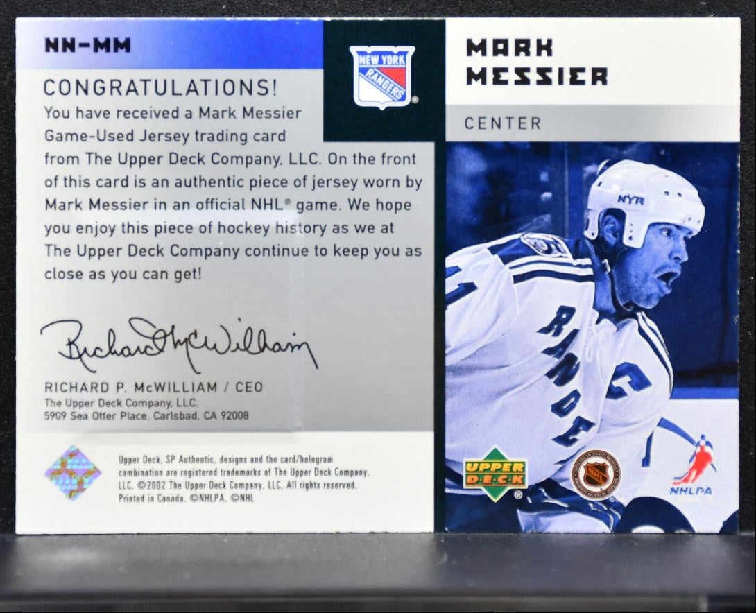 2001-02 SP Authentic Notable Numbers Mark Messier Rangers 051/651 Jersey 2295