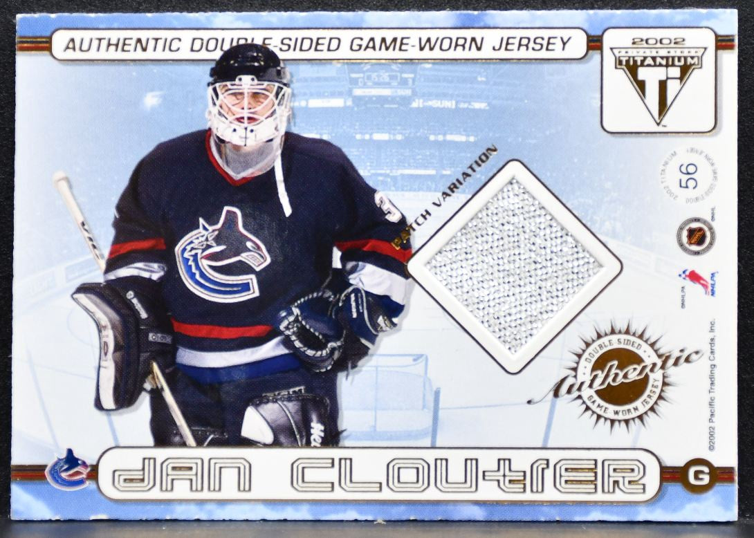 2001-02 Private Stock Titanium Dual Patch Naslund/Cloutier 064/164 Jersey 7829