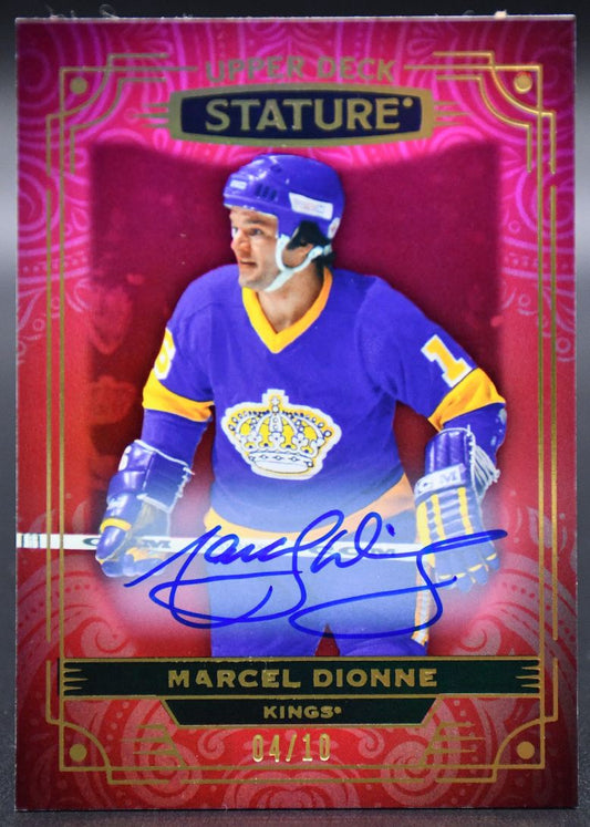 2022-23 UD Stature Marcel Dionne 19 Los Angeles Kings Auto 04/10