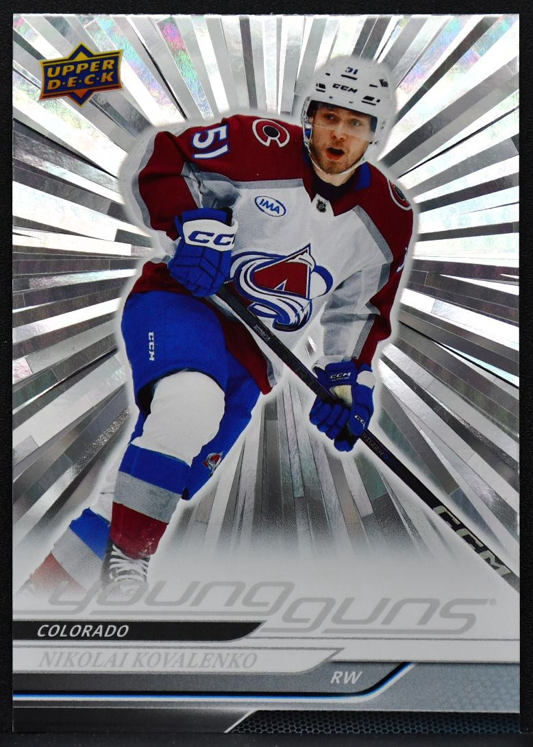 2024-25 UD Series 2 Young Guns Outburst Nikolai Kovalenko 466 Avalanche RC 7825