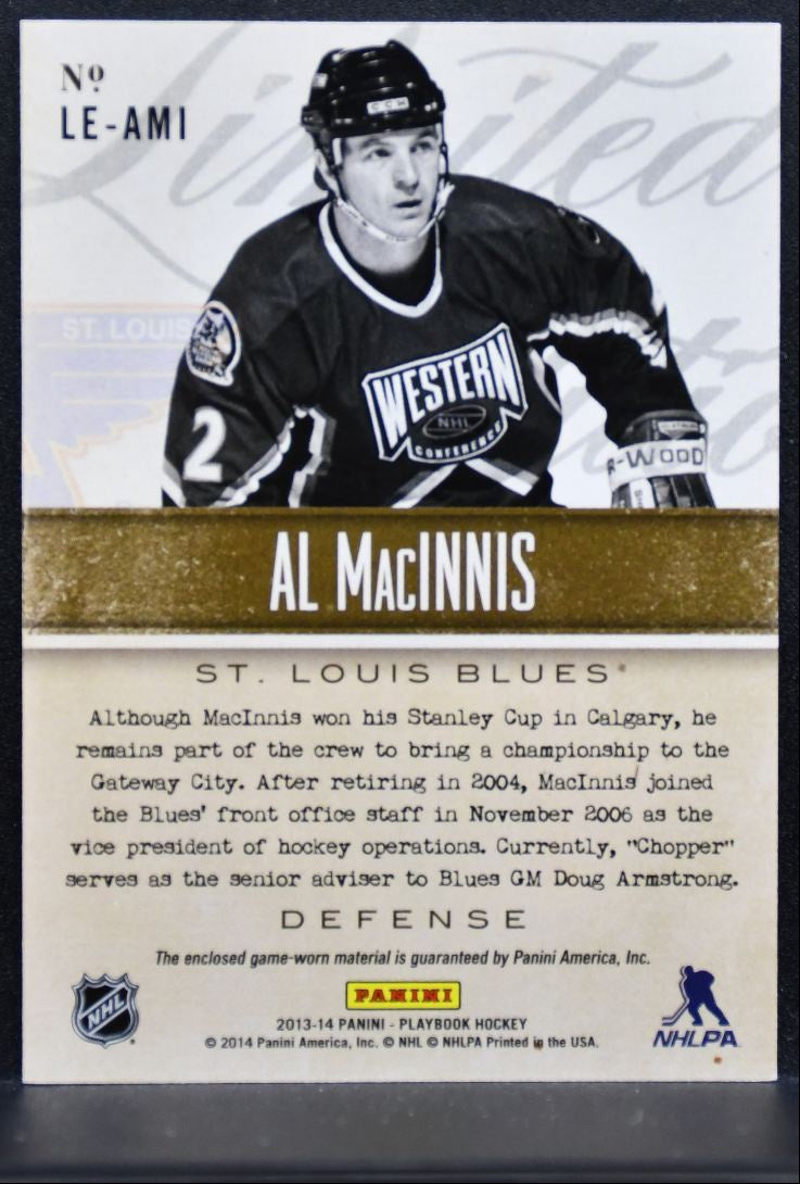 2013-14 Panini Playbook Limited Edition Al MacInnis Blues 02/99 Jersey 2233