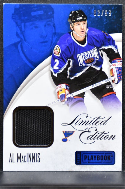 2013-14 Panini Playbook Limited Edition Al MacInnis Blues 02/99 Jersey 2233