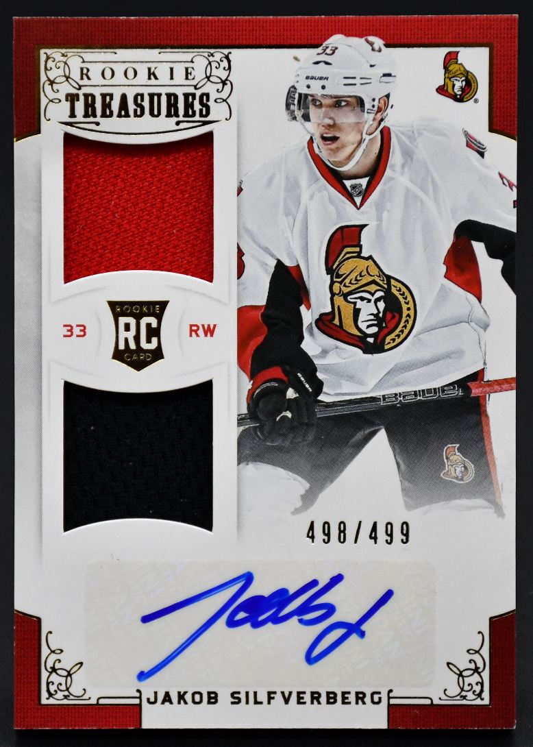 2012-13 Panini Rookie Anthology Rookie Treasures Silfverberg 136 RC Auto 498/499