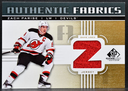 2011-12 SP Game Used Authentic Fabrics Zach Parise AF-ZP Devils Jersey 3629