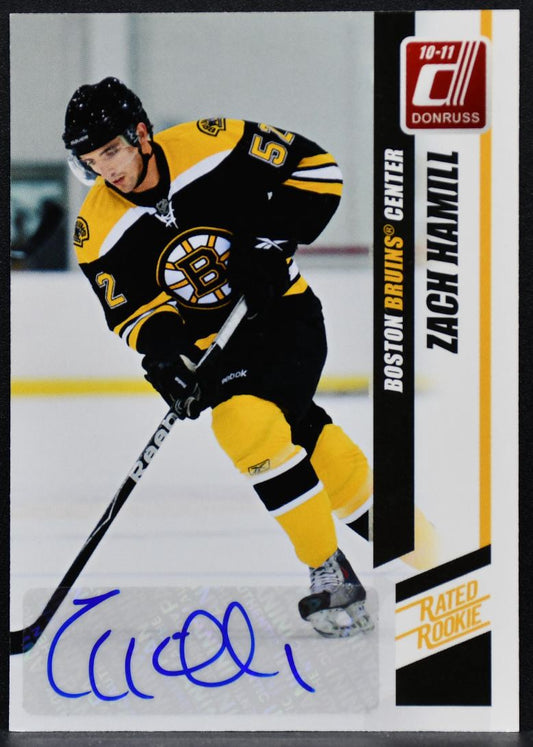 2010-11 Donruss Rated Rookies Autographs Zach Hamill 259 RC Auto 088/100 4389