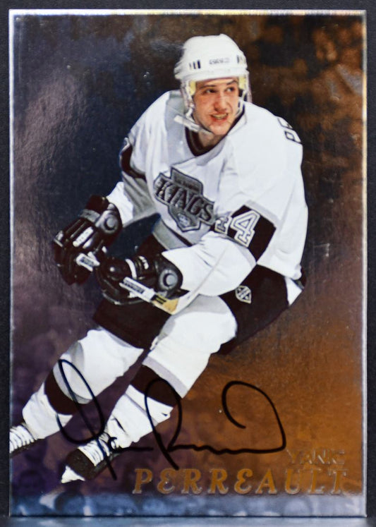 1998-99 Be a Player Autographs Yanic Perreault 62 Los Angeles Kings Auto 7280