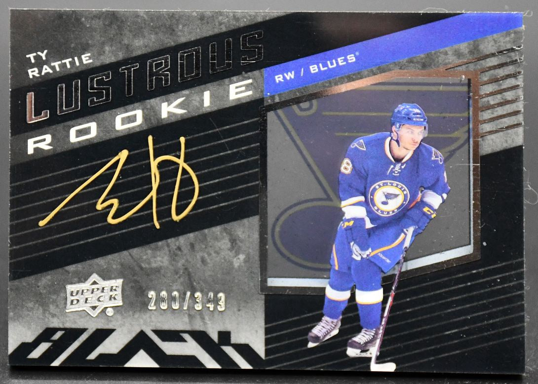 2014-15 UD Black Lustrous Rookie Ty Rattie LR-TR RC Auto 280/349