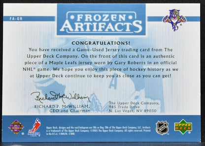 2005-06 Upper Deck Artifacts Frozen Gary Roberts Panthers 178/275 Jersey 2150