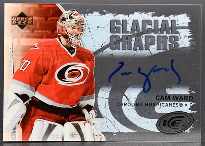 2005-06 UD Ice Glacial Graphs Cam Ward GG-CW Auto