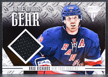 2012-13 Panini Titanium Game-worn Gear Brad Richards GG-RI Rangers Jersey 0684