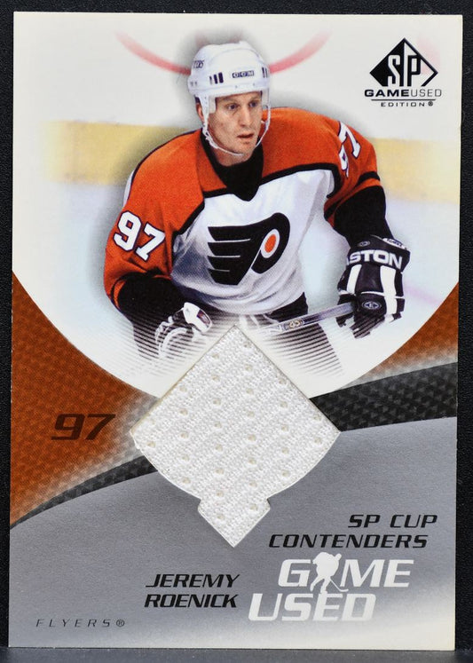 2003-04 SP Cup Contenders Game Used Jersey Jeremy Roenick 115 Flyers Jersey 9891