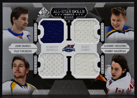 2015-16 SP Game Used Skills Fabrics Tavares/Tarasenko/Forsberg/Gaudreau Jersey 4343