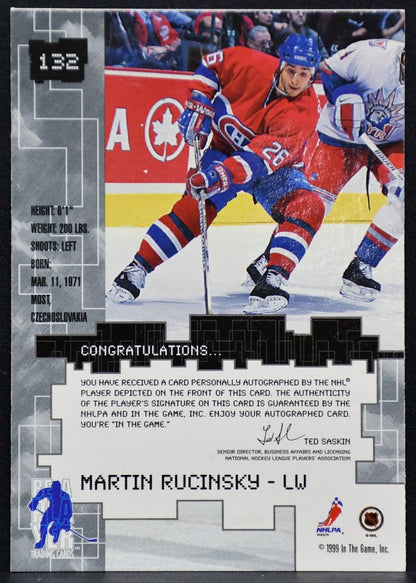 1999-100 Be a Player Millennium Signature Series Gold Rucinsky 132 Auto 3214