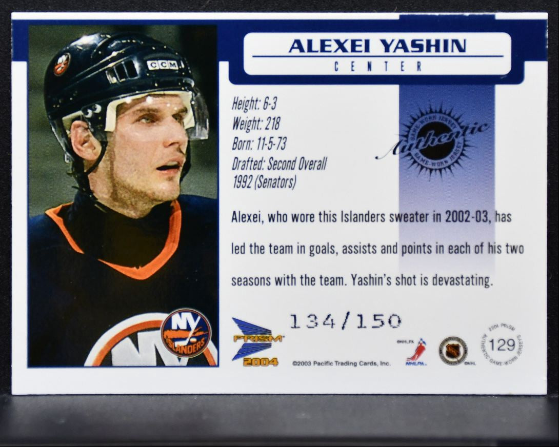 2003-04 Pacific Prism Jersey Alexei Yashin 134/150 Jersey 3360