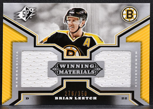 2005-06 SPx Winning Materials Brian Leetch WM-BL Bruins 276/350 Jersey 4886