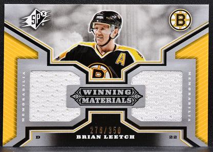 2005-06 SPx Winning Materials Brian Leetch WM-BL Bruins 276/350 Jersey 4886